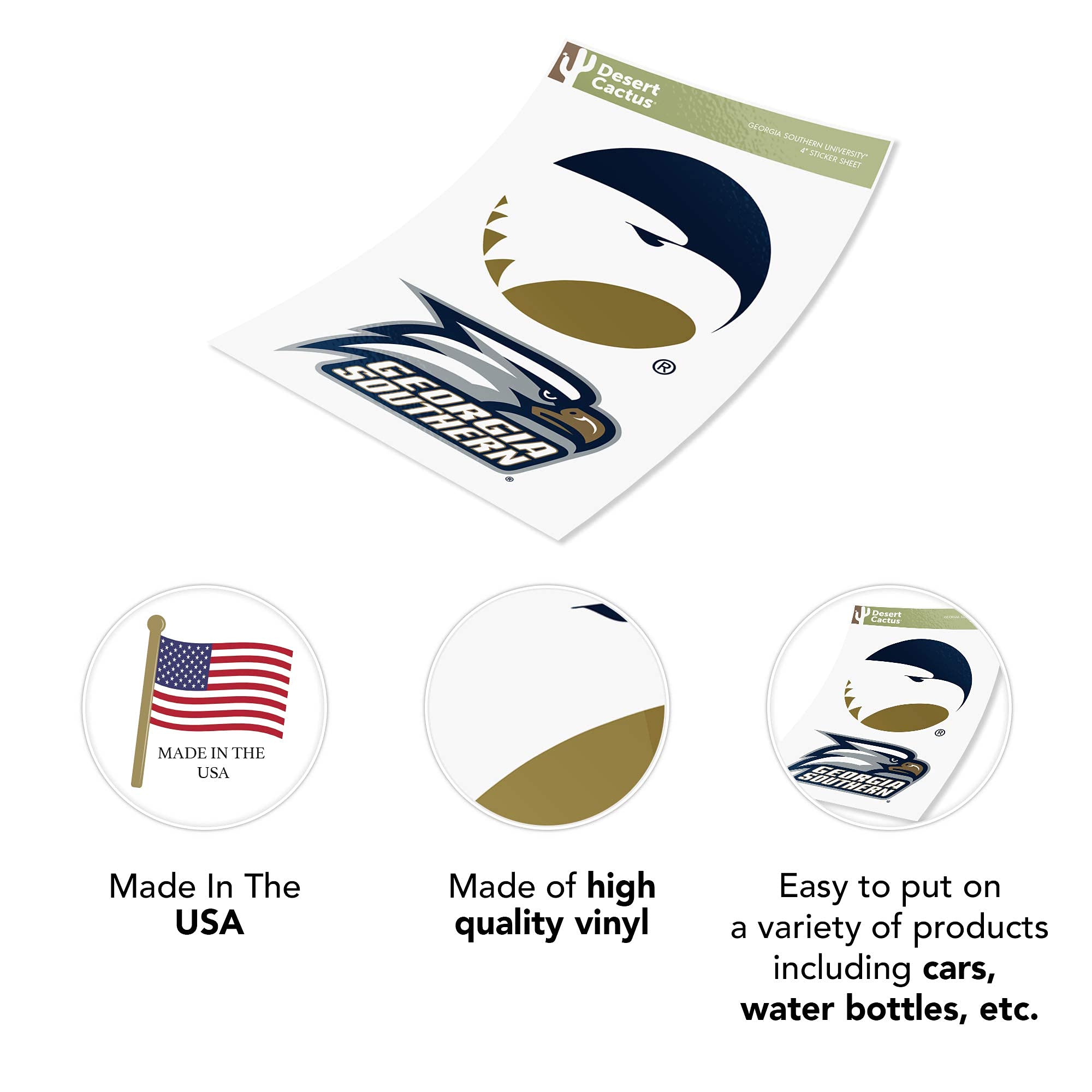 Georgia Southern University Sticker Pack - NCAA Licensed Vinyl Decals For Laptop, Car, Water Bottle & More - View #14
