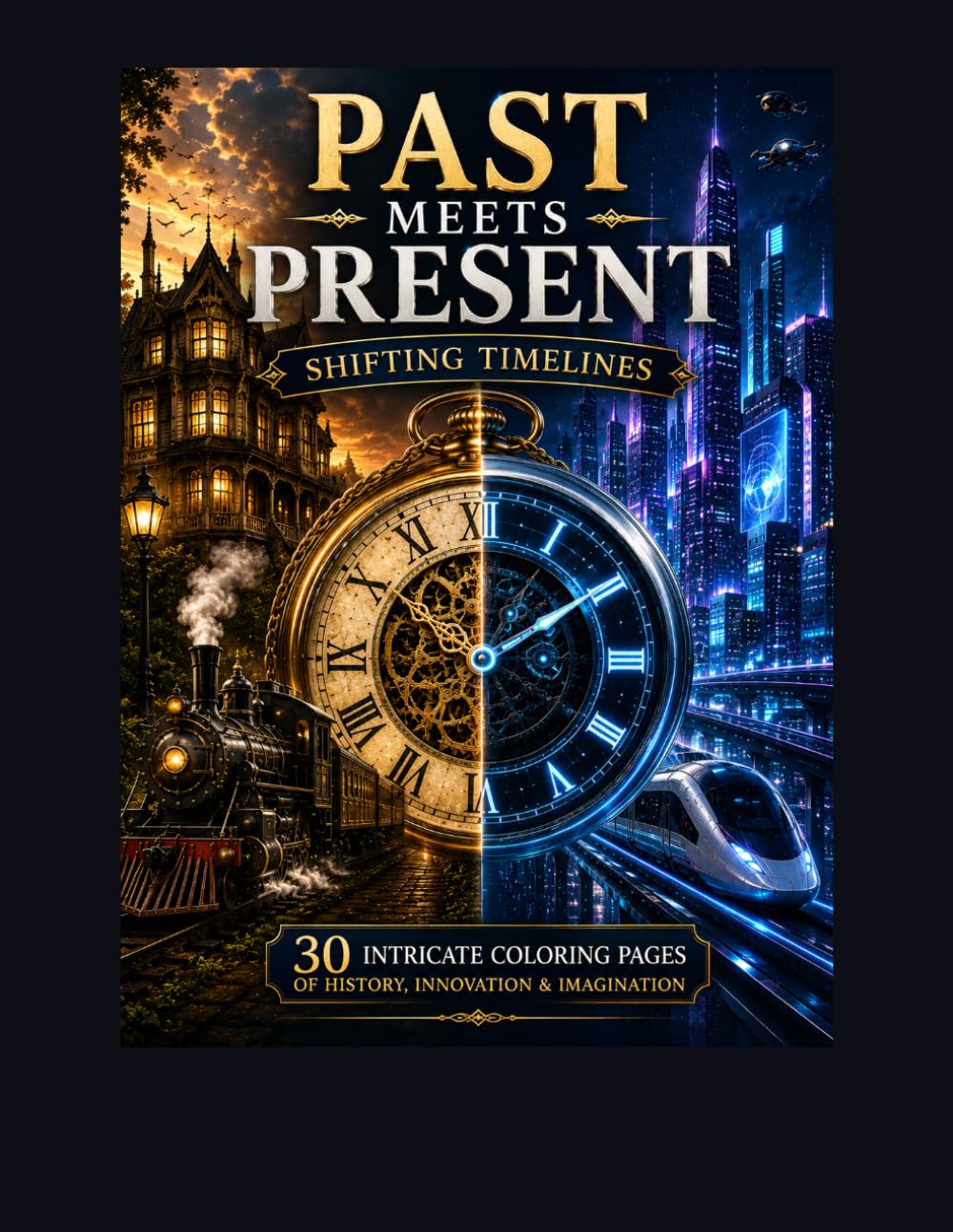 Past Meets Present: An Adult Coloring Journey Through Time