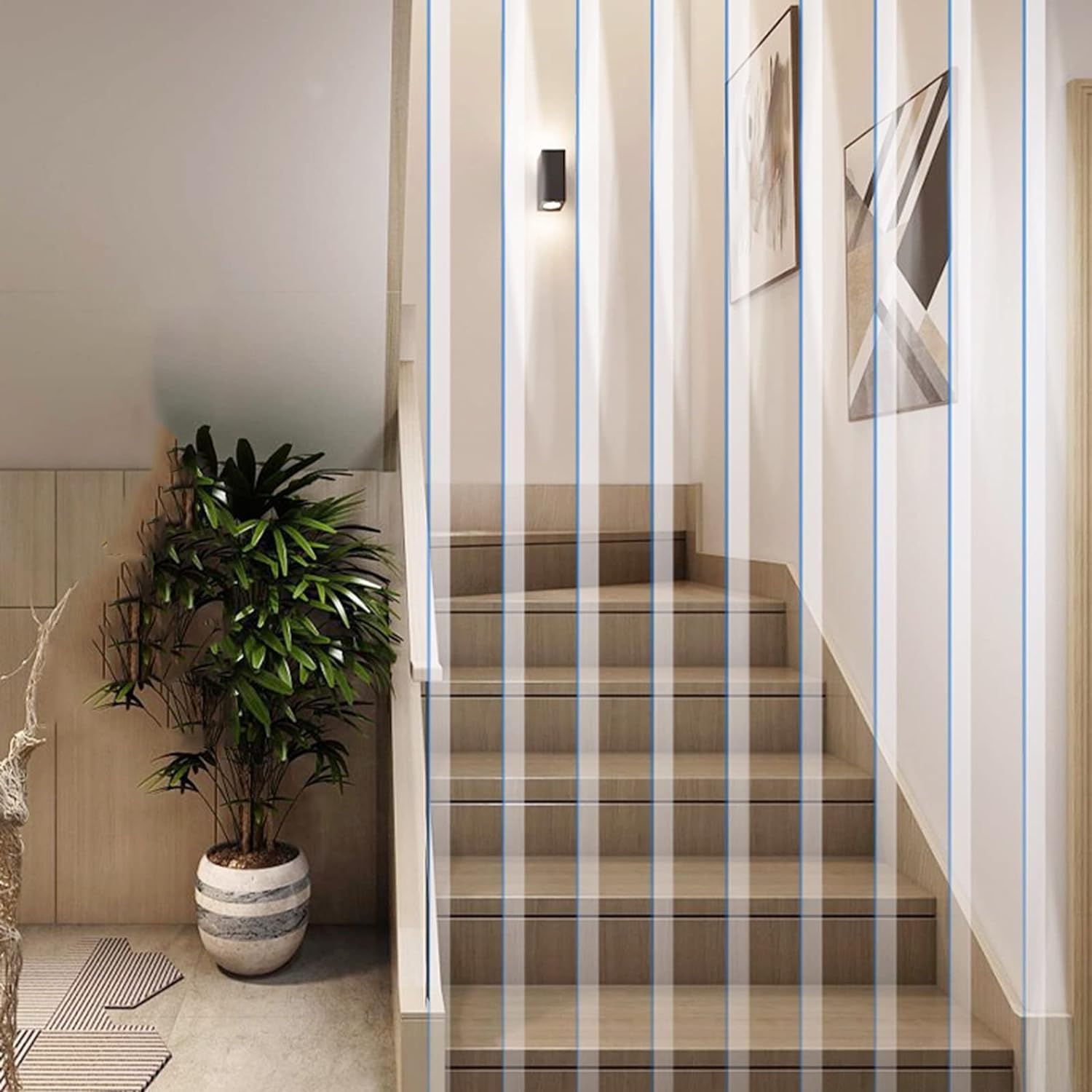 Rideau à bandes en PVC de 1,6 mm d'épaisseur – Solution polyvalente pour porte d'intérieur/extérieur, réduction du bruit, facile à installer et à entretenir, idéal pour les maisons et les entreprises