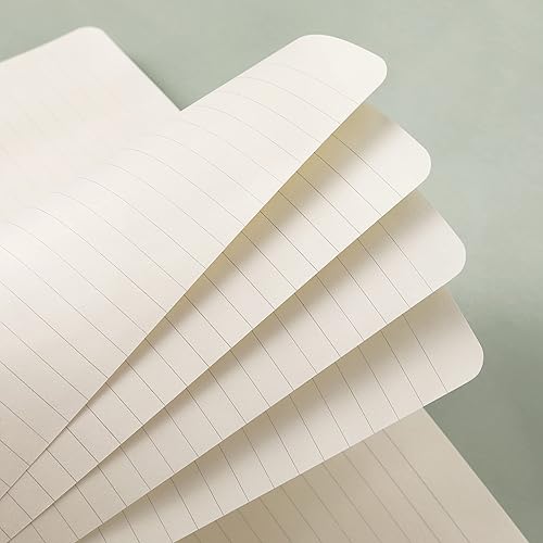 Miniatura 3 de Cuadernodiario a rayas  Diariocuaderno clásico a rayas, tapa dura con papel grueso, 5.3 x 8.26 pulgadas, con bandas + soporte para bolígrafo +