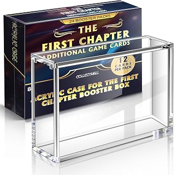 Acrylic Display Case for DIS Lorca Booster Box, Magnetic Lid The First Chapter Booster Box Display Case, Dust Proof Protector & Showcase Box 24 Booster Packs Edition