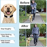 Vista 2 de Collar de entrenamiento para perros, collar ajustable para perros, collar de perro sin tirones para perros pequeños, medianos y grandes, con enlace