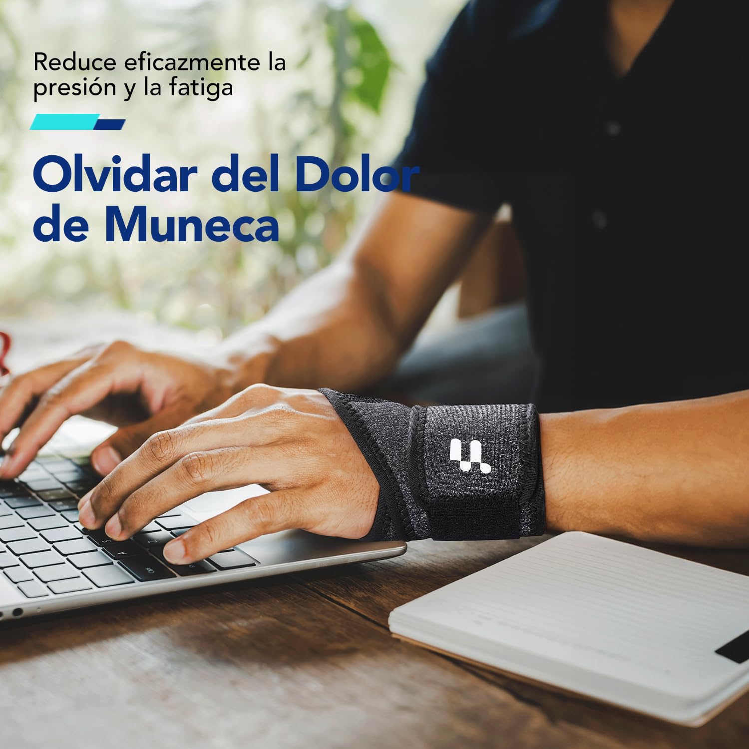 Fitomo Muñequera Tendinitis Muñeca con Apertura del Pulgar Suave para Túnel Carpiano Esguince Artritis Leve, Muñequera Metacarpiana Adjustable para Deportes Trabajos Gym Dormir(Derecha)