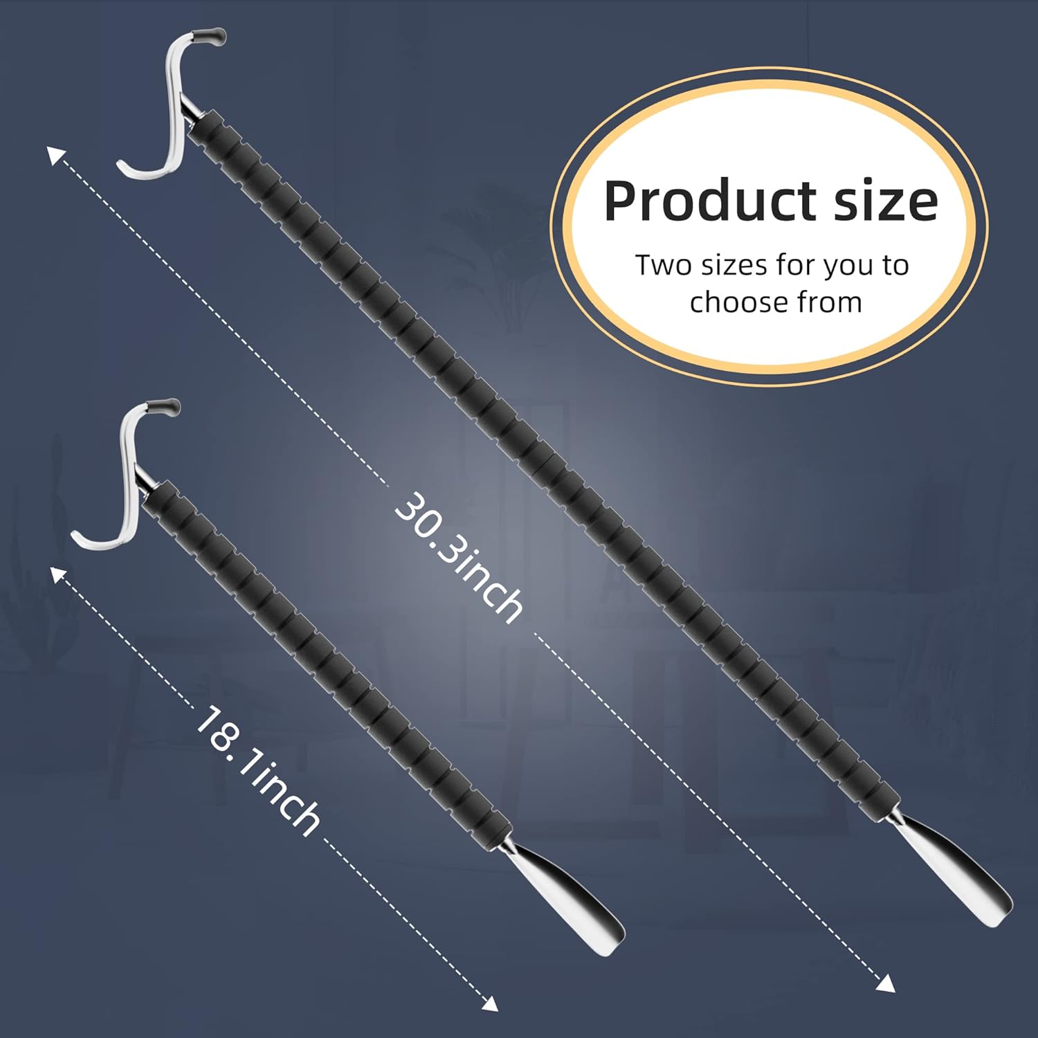 Shoe Horn Long Handle,Dressing Stick,Adjustable Extended Sock Remover Aid Helper for Shoes, Socks, Shirts, Pantsseniors with Travel Bag : Health & Household