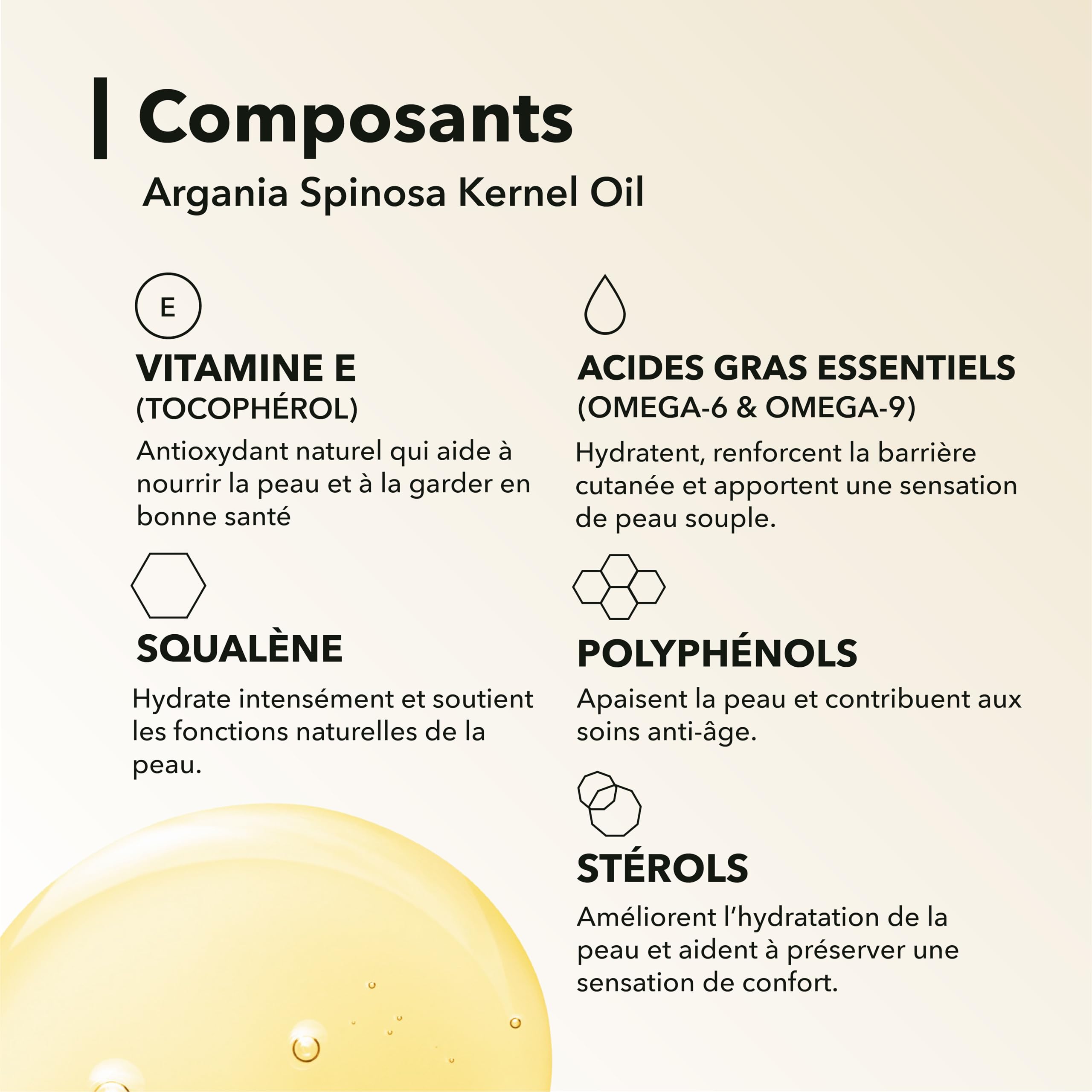 ZAYNA Huile d’Argan Pure et Bio 100 ml | pour cheveux, visage & corps | huile d’argan 100% pure pressée à froid du Maroc | testée dermatologiquement, riche en vitamine E | Conditionnée en Suisse.