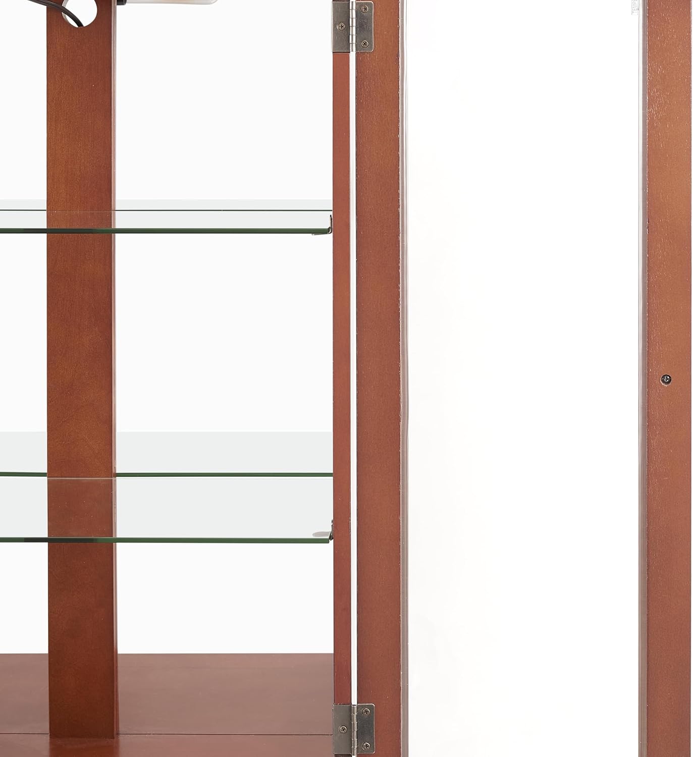 Curio Display Cabinet with Glass Doors, Curio Cabinet for Collectibles, Glass Display Cabinet with Lights,Storage Cabinet, Adjustable Shelves for Storage, for Mueble para Baño, Living Room