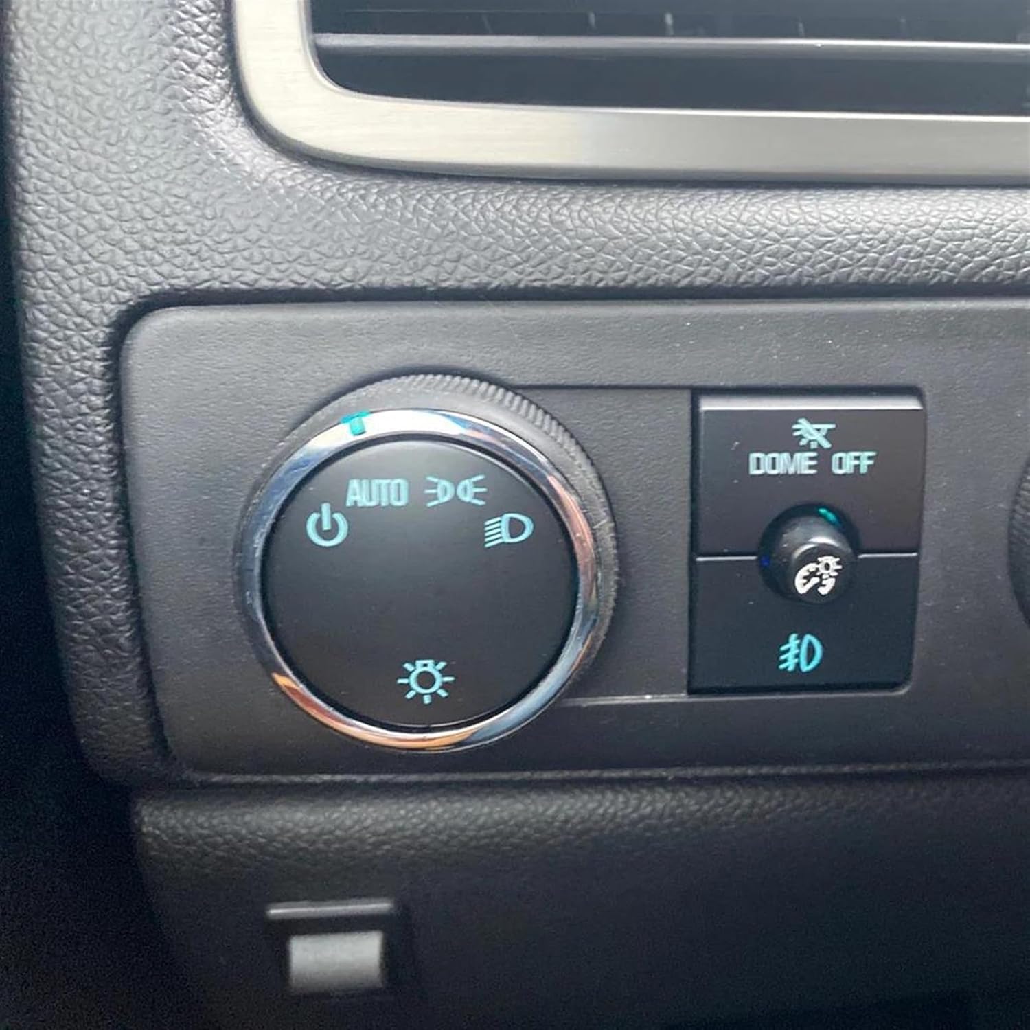 Fog Light Switch Compatible with Chevrolet for Silverado for Suburban 1500 2500 2007-2012 2013 Car Headlight Switch Knob Control Switch 15096895 25858705 15926099 D1527J