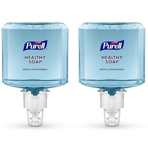 Miniatura 1 de PURELL Brand HEALTHY SOAP 0.5% BAK Espuma antimicrobiana, ligeramente perfumada, repuesto de 40.6 fl oz para dispensador de jabón manual PURELL ES4