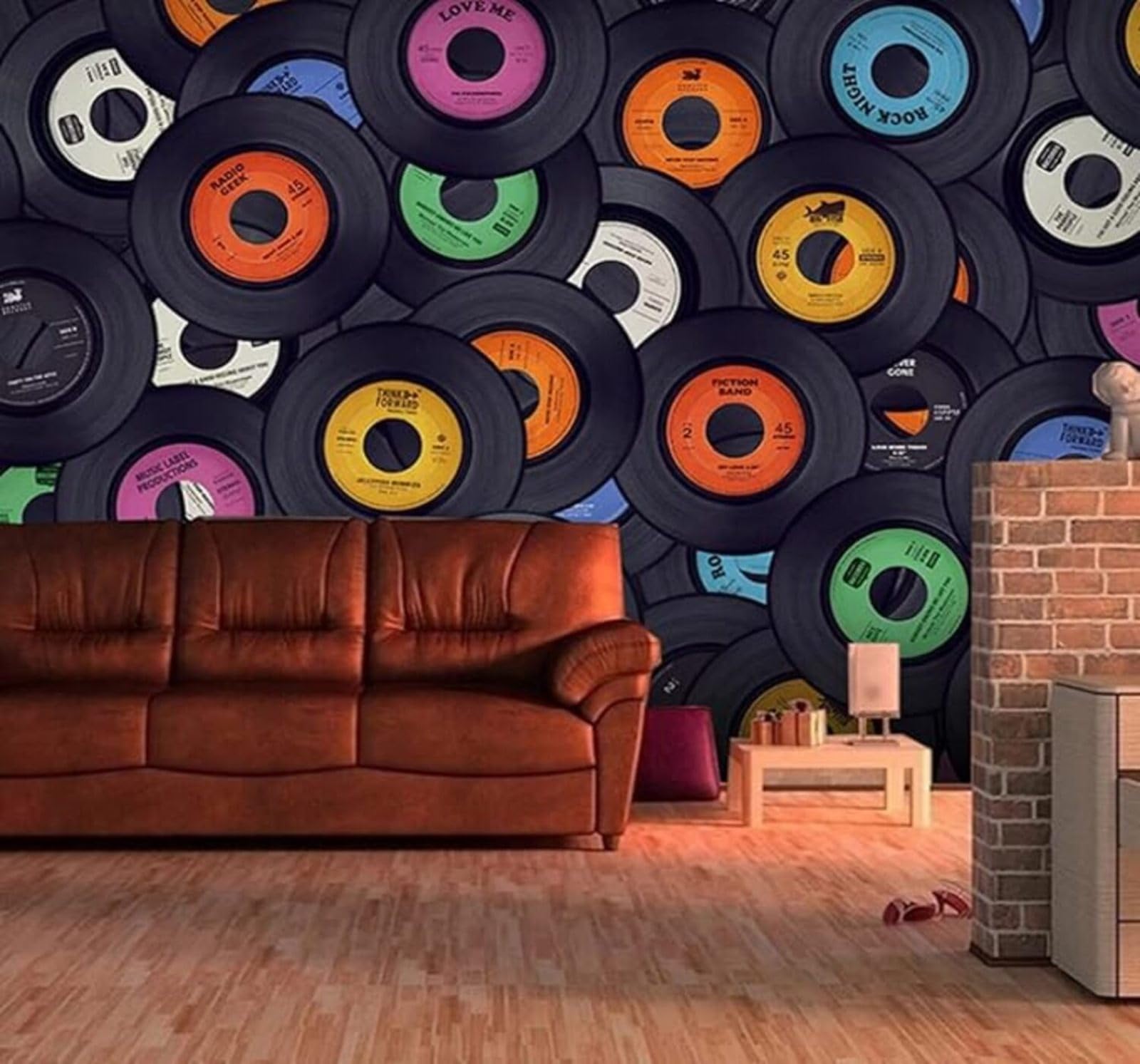 XLMING Three Dimensional Creative Colourful Circles Cartoon 3D Wallpaper Luxury Home Dining Decor Paste Sofa Living Room The Wall for Bedroom Mural-150cm×105cm