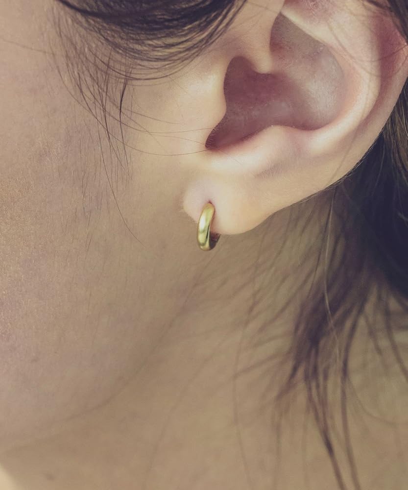 Amazon | (エテ) ete K18YG フープ ピアス 270849 FREE イエロー