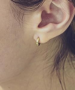 Amazon | (エテ) ete K18YG フープ ピアス 270849 FREE イエロー