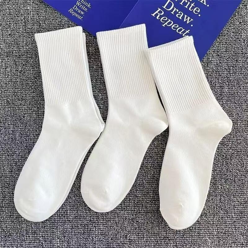 Men & Women's Letter Thick Thread Socks, Sweat-Absorbent, Breathable, Sports High-Top Trendy Long Socks