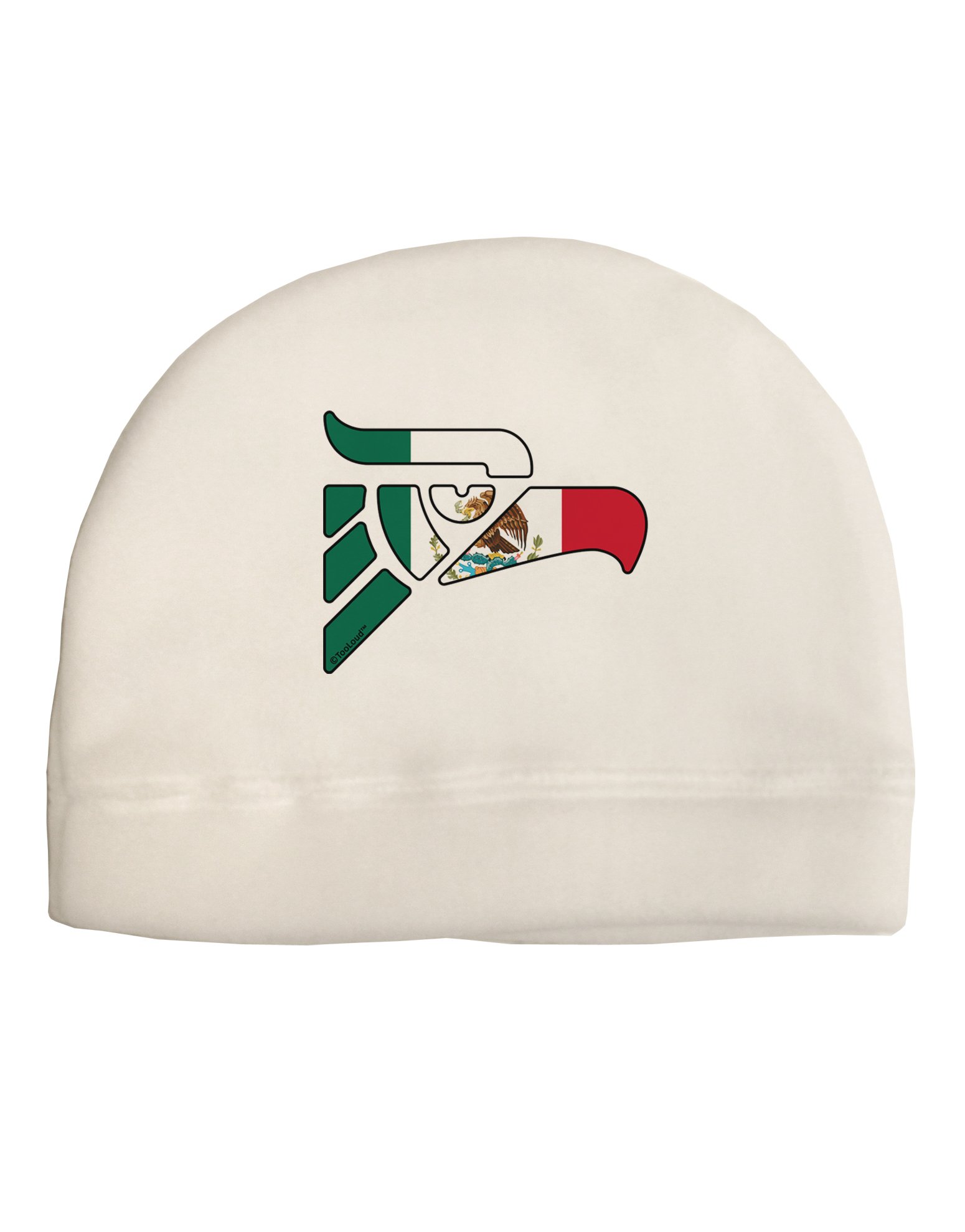 TOOLOUD Hecho en Mexico Eagle Symbol - Mexican Flag Child Fleece Beanie Cap Hat White