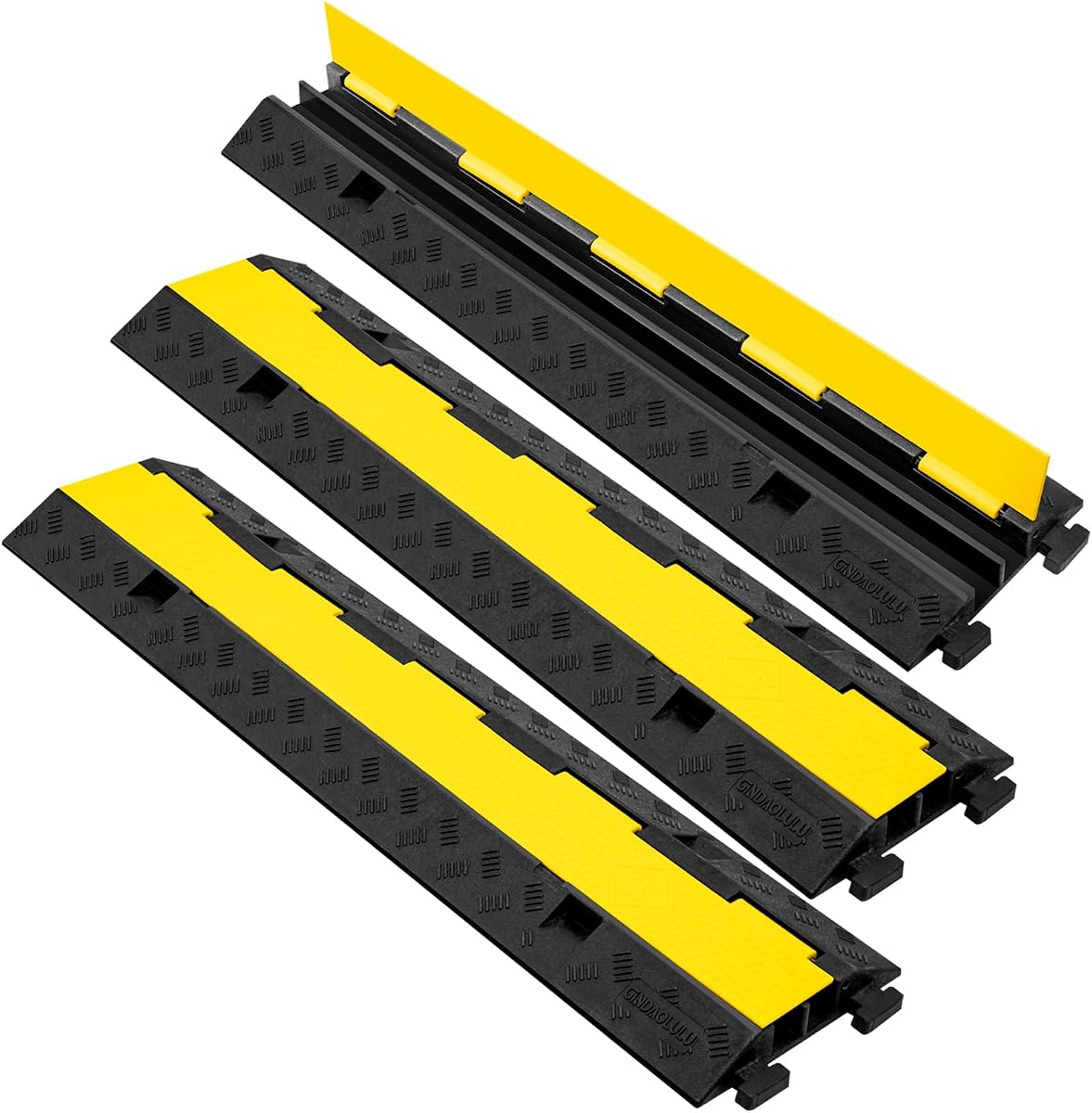 3 Pack 2 Channel Cable Protector Ramp