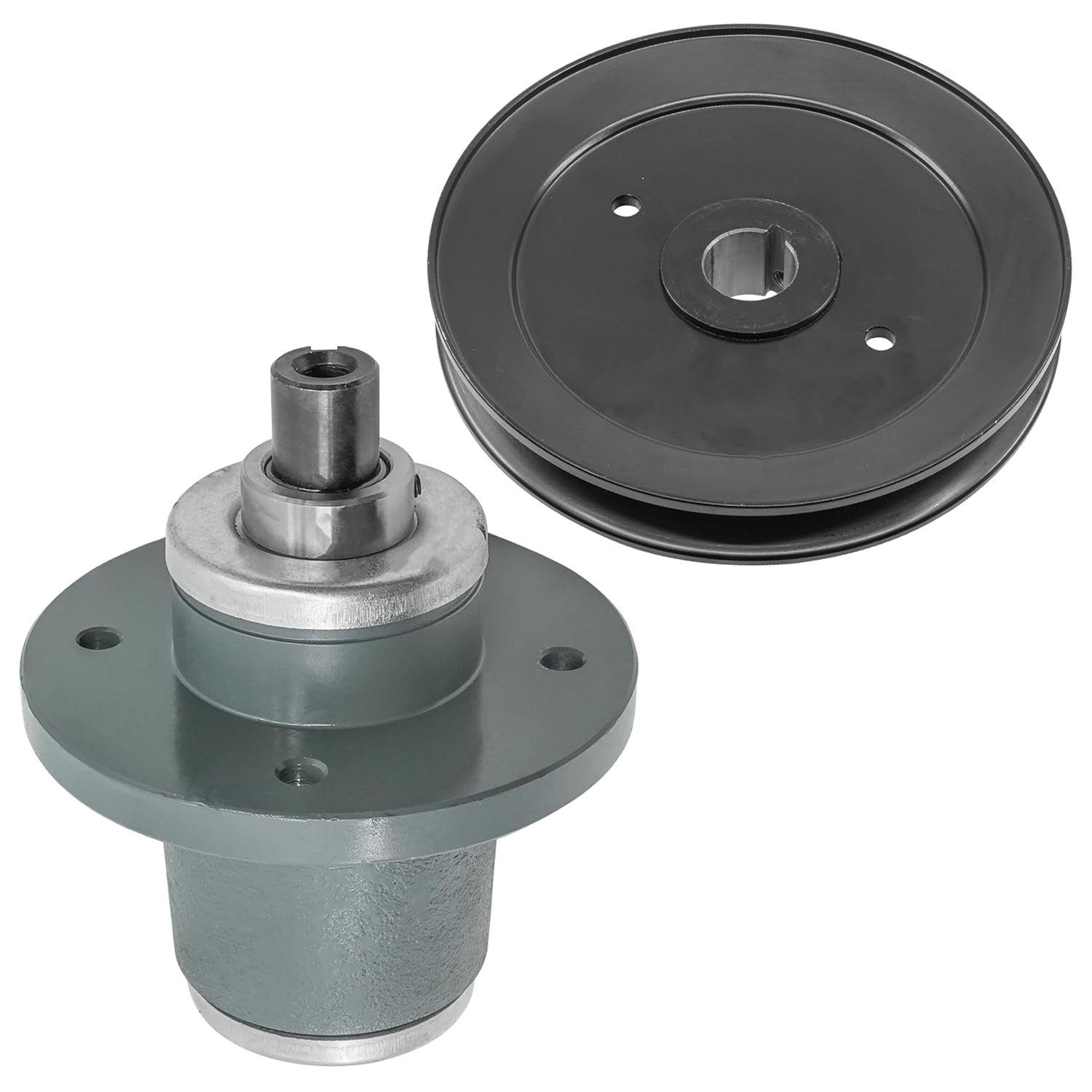 Caltric 72in Deck Spindle and Pulley Compatible with Bad Boy 037-4000-00 037-8000-00 033-7203-00