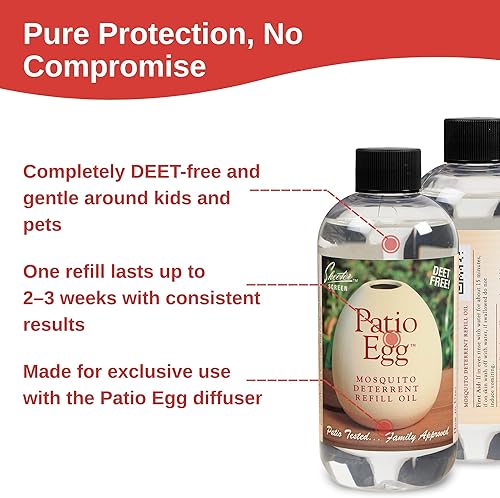 Miniatura 3 de Skeeter Screen 90602 - Aceite de repuesto para huevos de patio, botella de 8 onzas, mezcla de aceites esenciales con geraniol y hierba de limón,