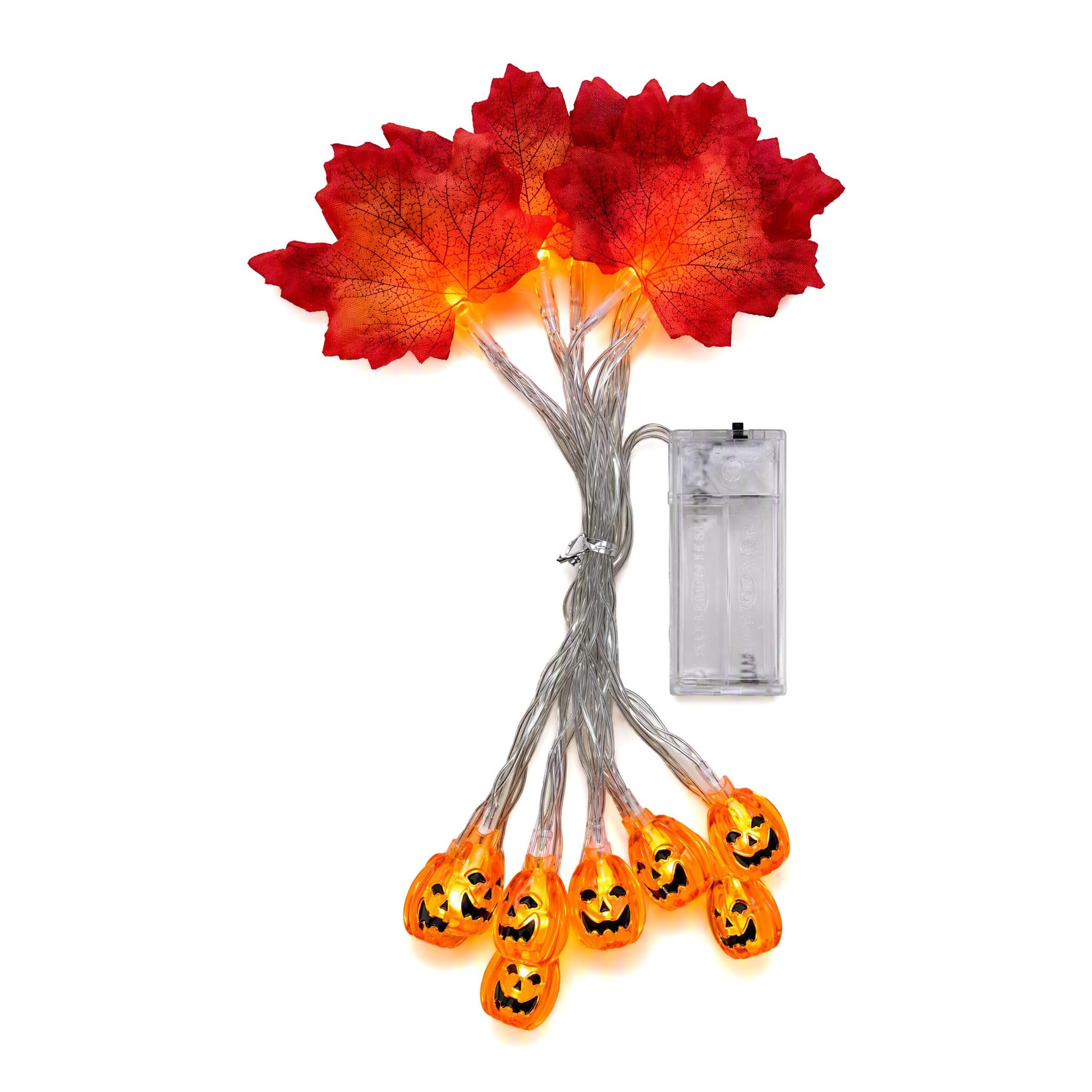 Mtbricey LED Pumpkin String Lights 1.5M 10LED Battery Halloween Lights，B
