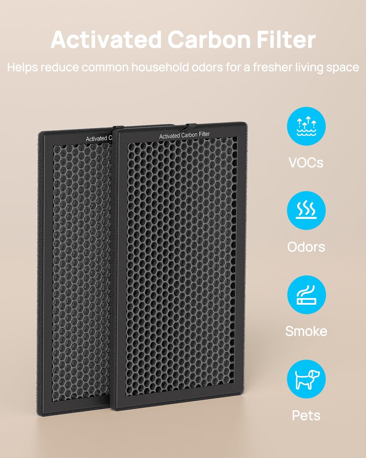 AP400 Official Genuine Replacement Filter Set, 4-Pack with 2 H13 True HEPA Filters and 2 Activated Carbon Filters, Designed by Original Manufacturer, Easy Installation - Image 3