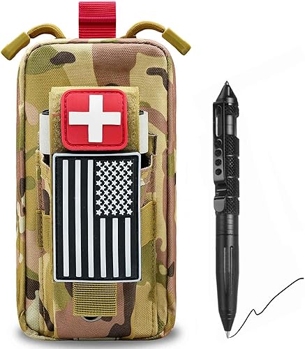 Actualización 1000D bolsa Ifak con corte láser + torniquetes + bolígrafo, cinturón táctico Molle EMT bolsas de primeros auxilios para kit médico