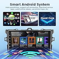 Vista 4 de Estéreo de coche Android 2G+64G para Honda CRV 2007-2011 con Carplay inalámbrico/Android Auto con navegación GPS WiFi, pantalla táctil de 9