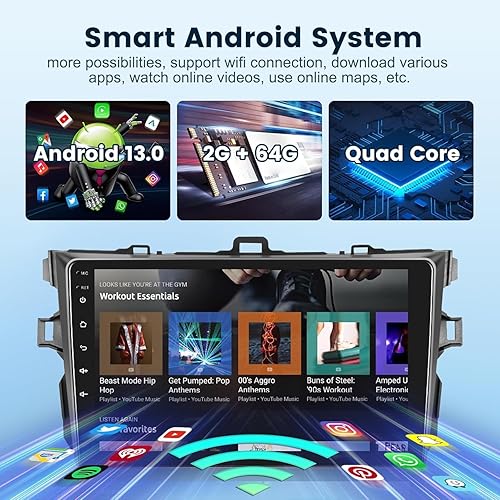 Miniatura 4 de Estéreo de coche Android 2G+64G para Honda CRV 2007-2011 con Carplay inalámbrico/Android Auto con navegación GPS WiFi, pantalla táctil de 9