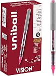 uni-ball VISION Rollerball, Stick Roller Ball Pen Fine-0.7mm, Blue Ink (60134)