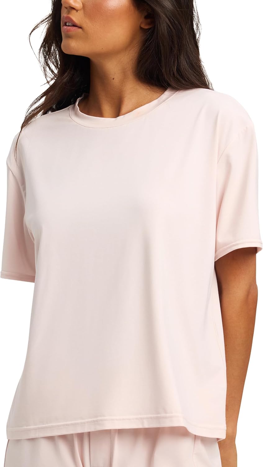 Cozy Earth Women’s First Layer Pajama Short Sleeve Tee - Women's T-Shirt for Sleep and Loungewear