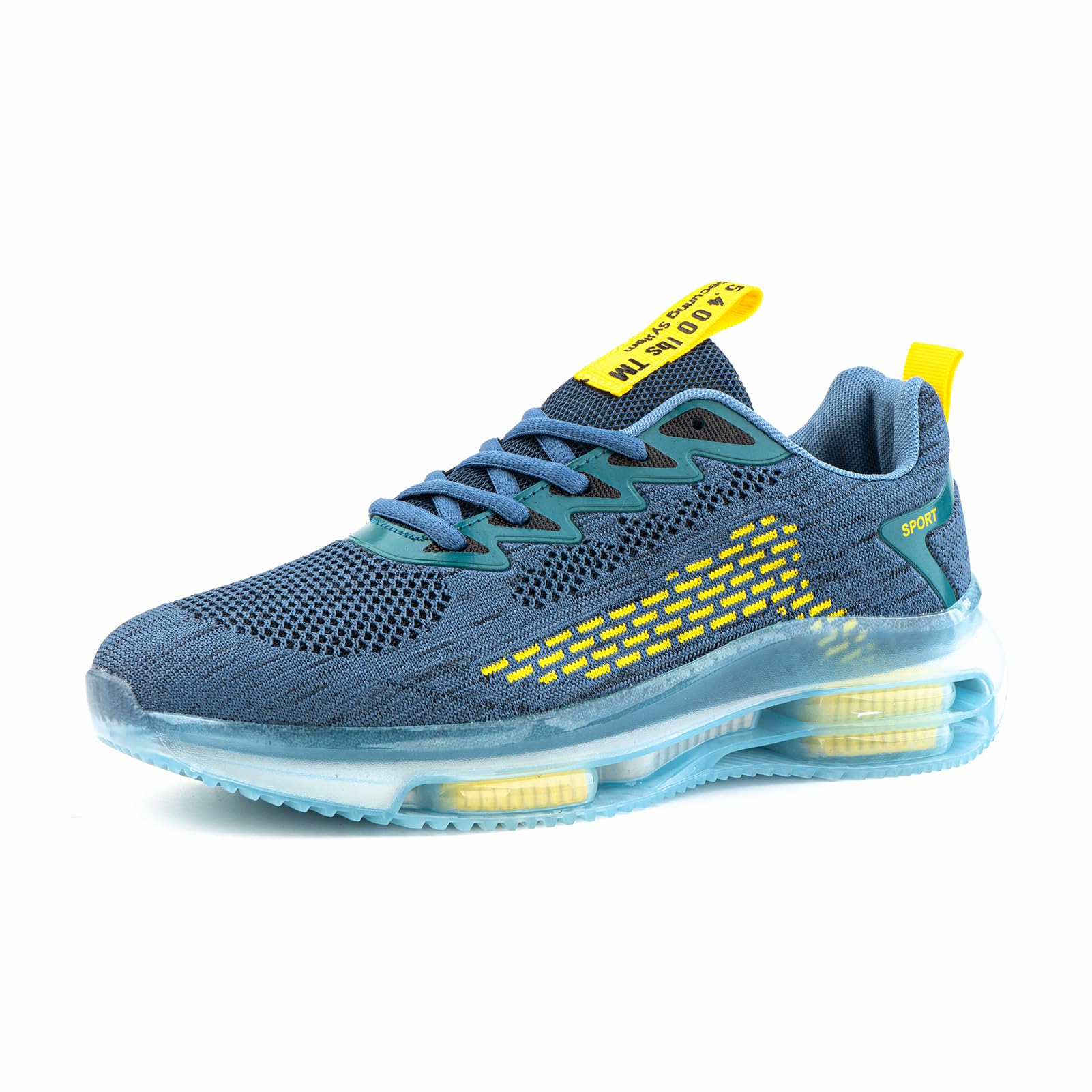 Scarpe Running Uomo Scarpe Sportive Corsa Ginnastica Palestra Sneakers Cuscino d'Aria Traspirante Mesh Antiscivolo Nero Blu Nero e Rosso 39-48