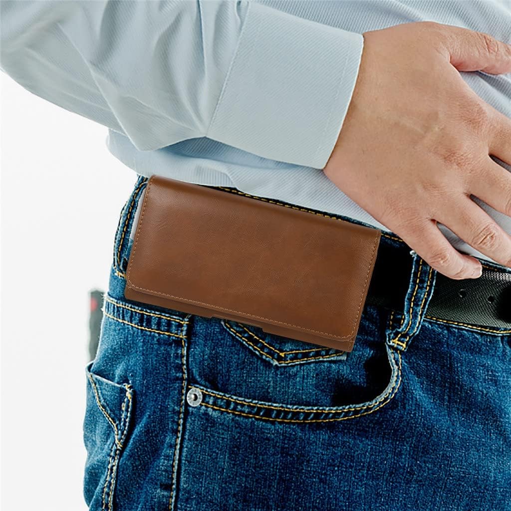 Pouch Leather Phone Holster Belt Clip Case Waist BagHanging Holster Bag Phone Case(D)