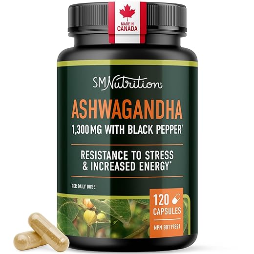 Ashwagandha 1300mg Stress Relief Capsules