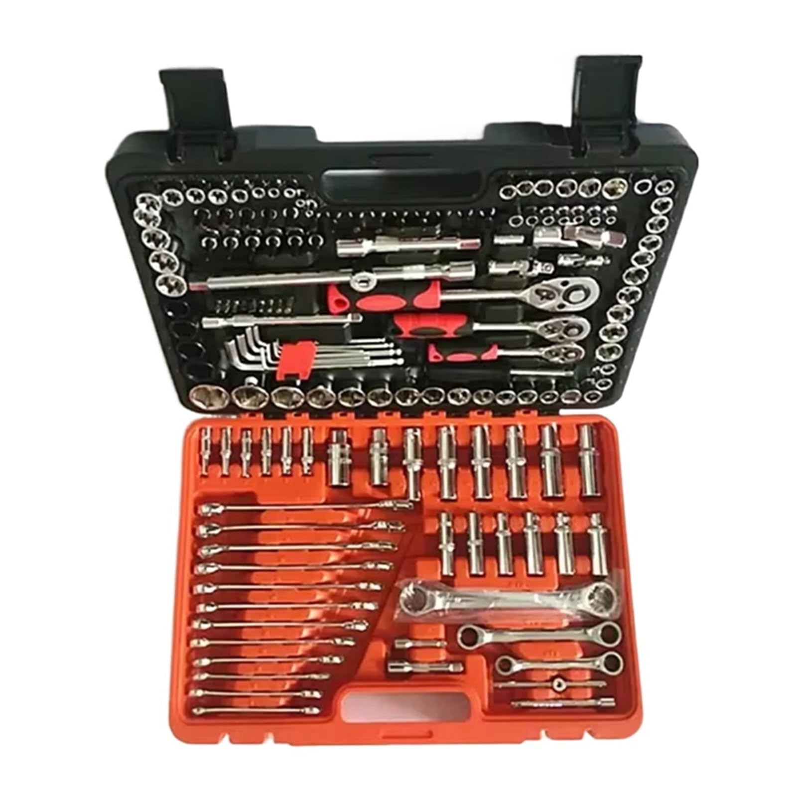 Maletín herramientas multiusos Juego Herramientas Llave Combinada Manga Rápida Caja Herramientas Reparación Inyector Herramienta Reparación Juego Llaves De Tubo 150 Uds.