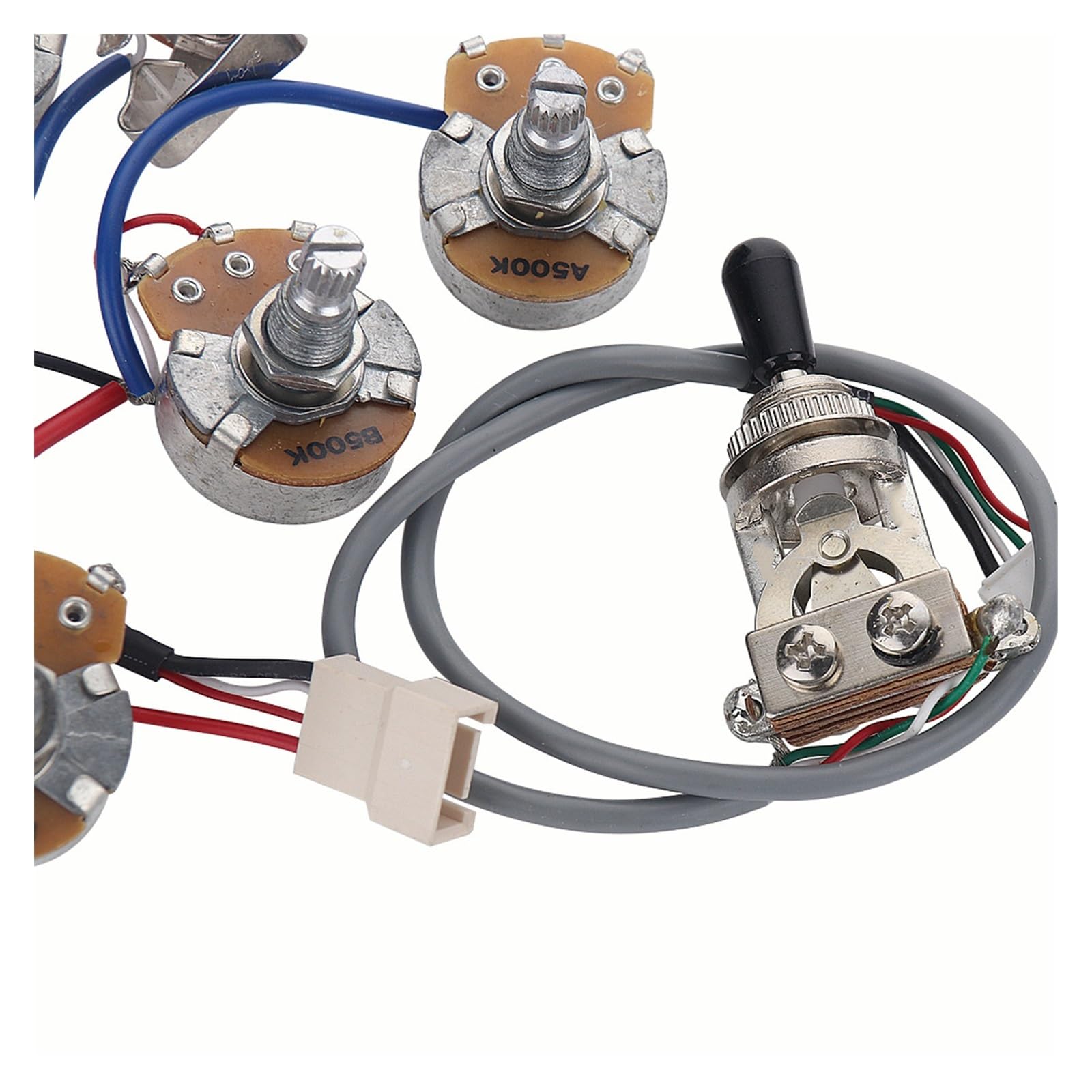 Harnais De Guitare Professionnel Kit De Câblage De Faisceau Pré Câblé Pour Guitare Professionnelle Kit De Circuits Électroniques 2V2T 500K