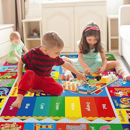 Miniatura 6 de Alfombra infantil para sala de juegos, alfombra educativa ABC, alfombra suave antideslizante para bebé, alfombra de juego para bebé, alfombra del