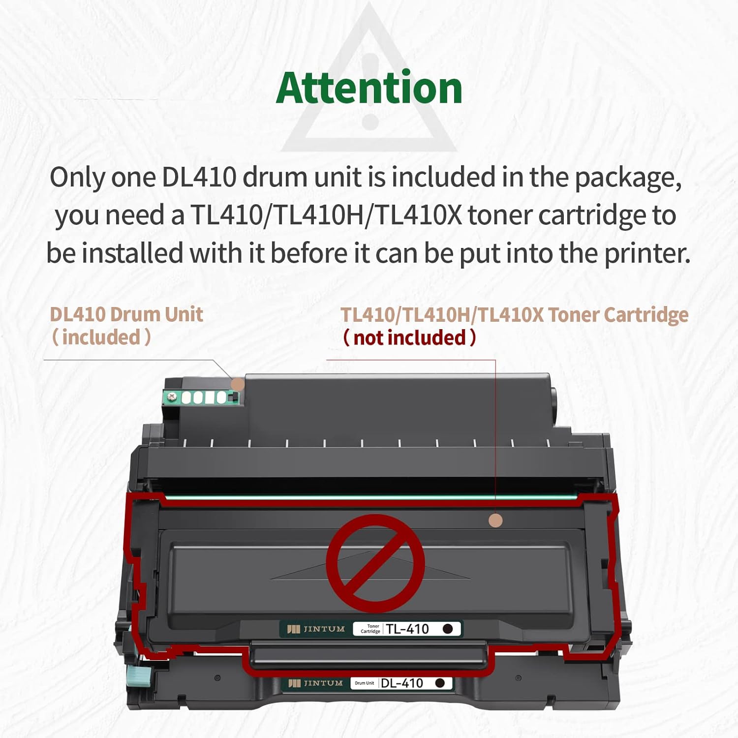 JINTUM DL-410 Drum Unit Compatible with Pantum DL410 DL-410 for M7102DW P3012DW M6800FDW M7100DW M7200FDW M6802FDW M7102DN M7202FDW Printer (2 Black)