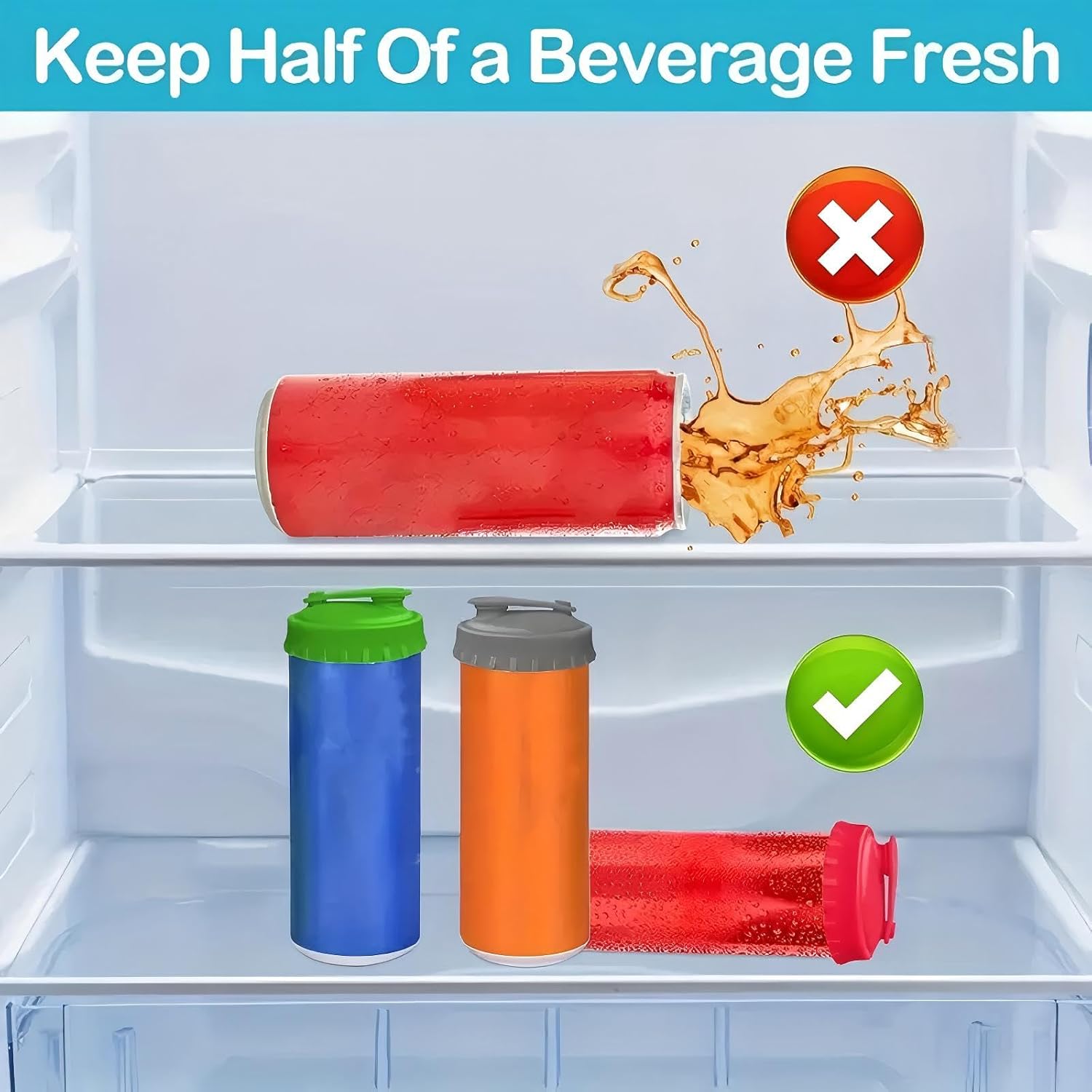 6PCS Silicone Soda Can Lids,Can Covers for Soda, Pop Can Covers with Resealable Nozzle,Stopper and Protector for Beer, Beverage, Juice, Coke, Fits Standard Cans, 6PCS