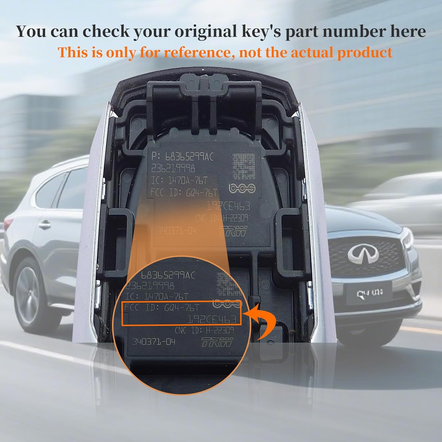 Keyecu Replacement Smart Remote Car Key Fob for RAM 500 2500 3500 4500 5500 2019-2024 GQ4-76T 433MHz 4A Chip 3 Buttons