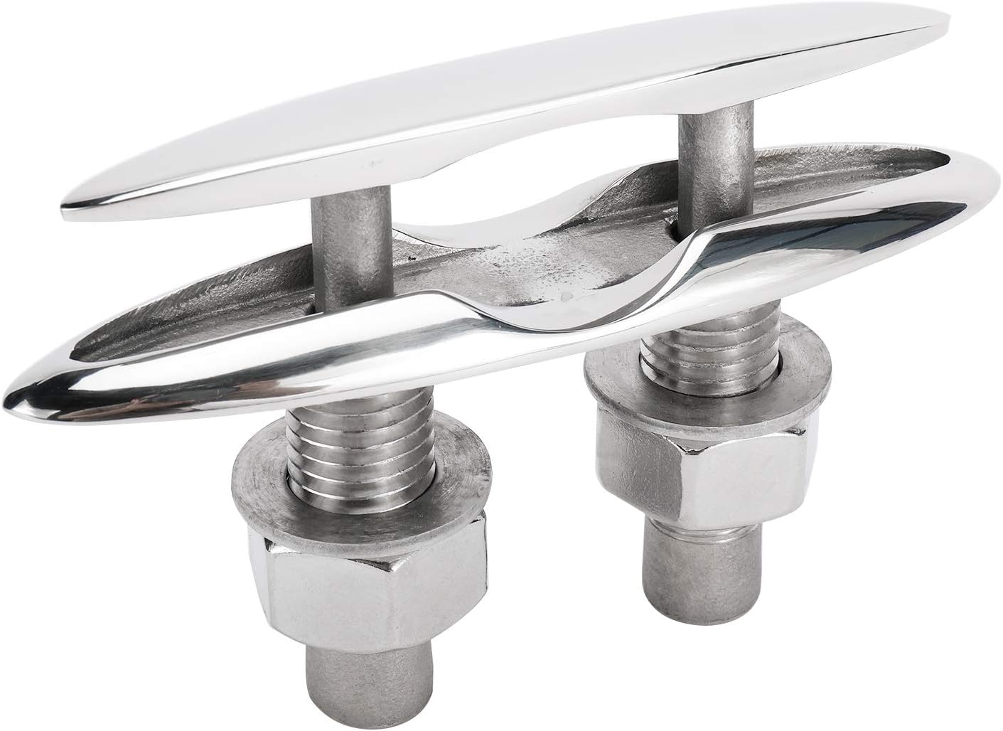 YaeMarine 6" 316 Stainless Steel Pull up Cleat Deck Hidden Flush Mount Boat Cleat