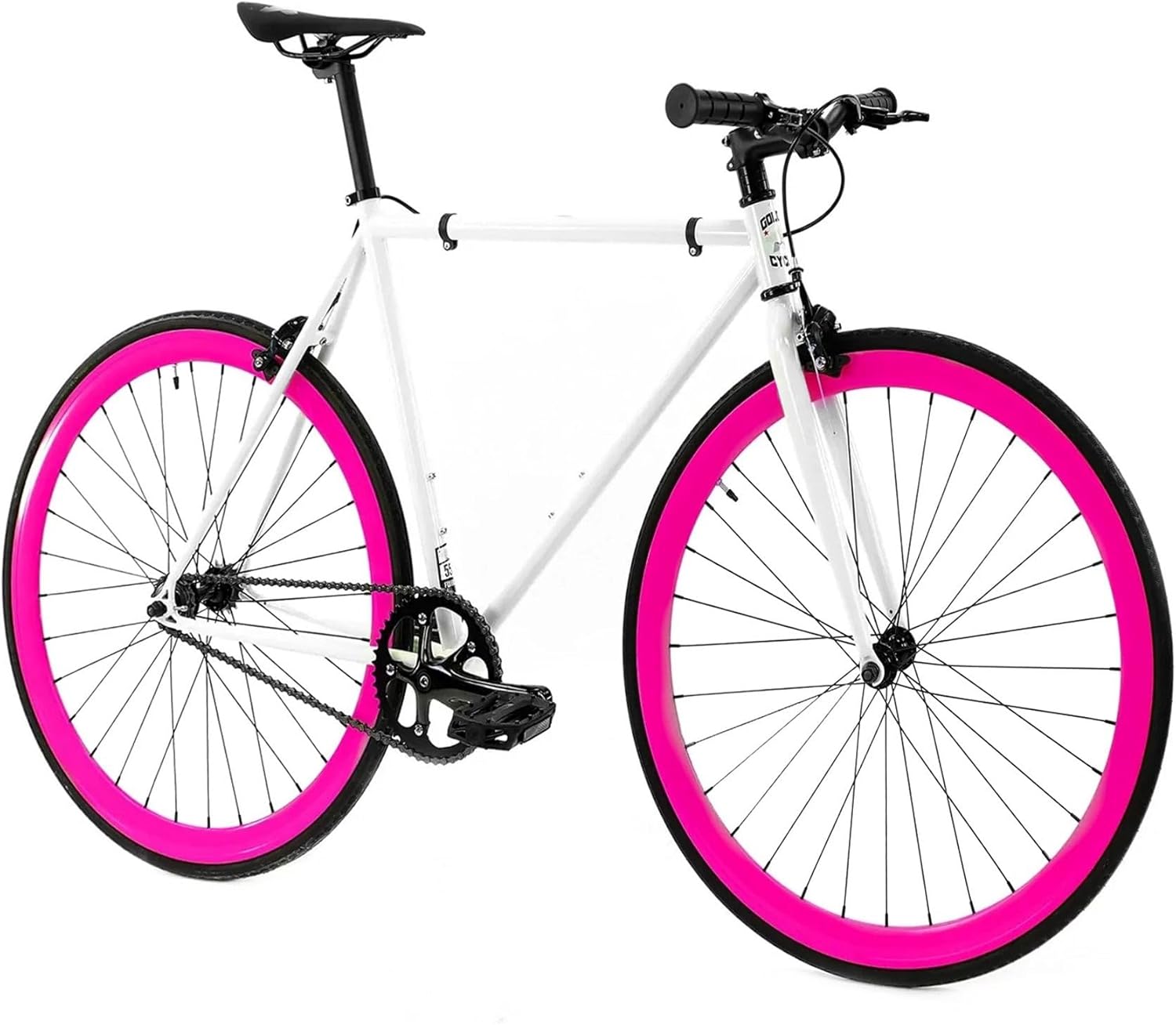 Golden Cycles Urban Commuter Single Speed Fixed Gear Bike, Dahlia Golden Cycles Urban Commuter Single Speed Fixed Gear Bike, Dahlia