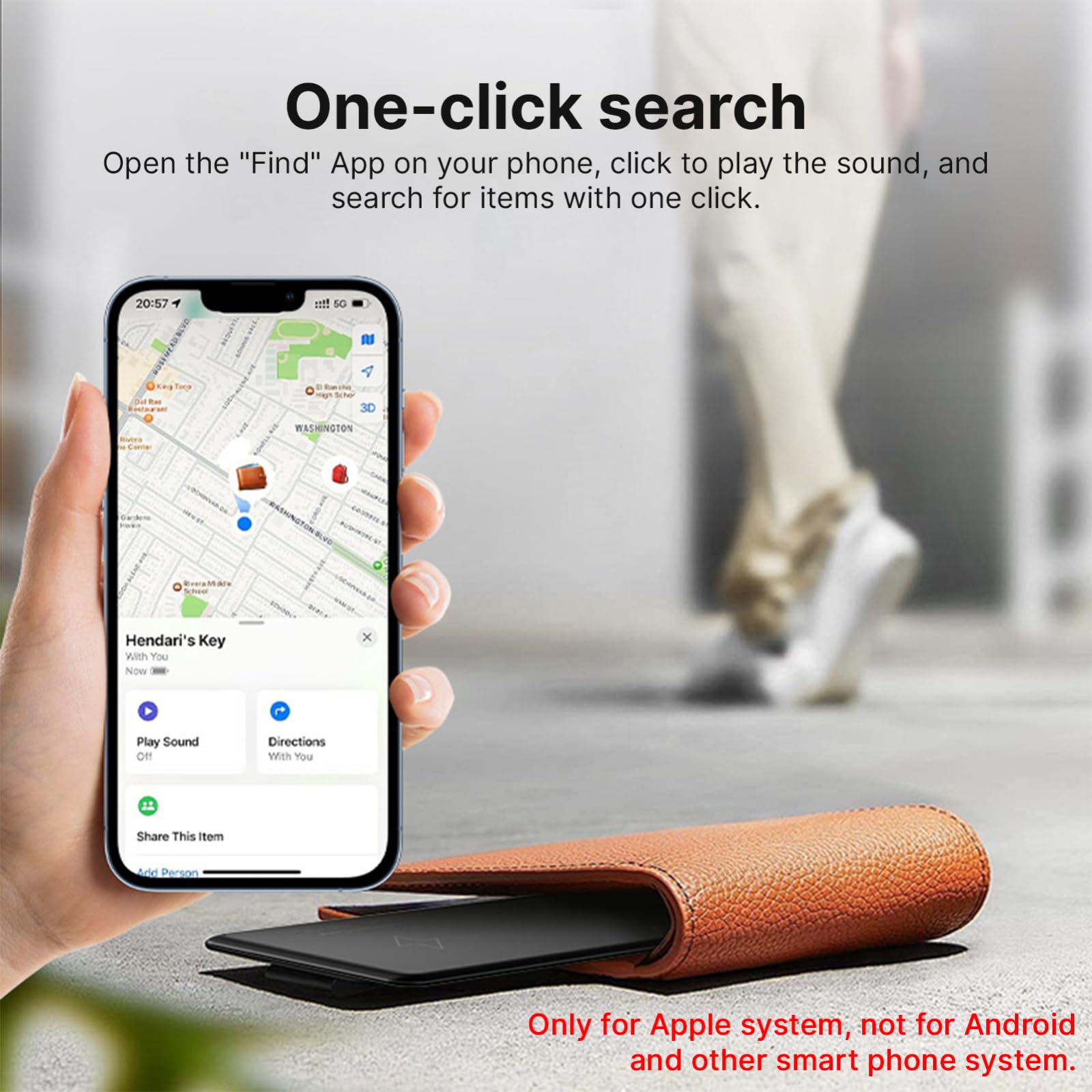 Localisateur d'articles BT Tracker fonctionne avec Find My, lot de 4 cartes ultra fines à chargement sans fil avec rappel sonore, message, traceur portable pour clés, portefeuille, bagages, sacs pour