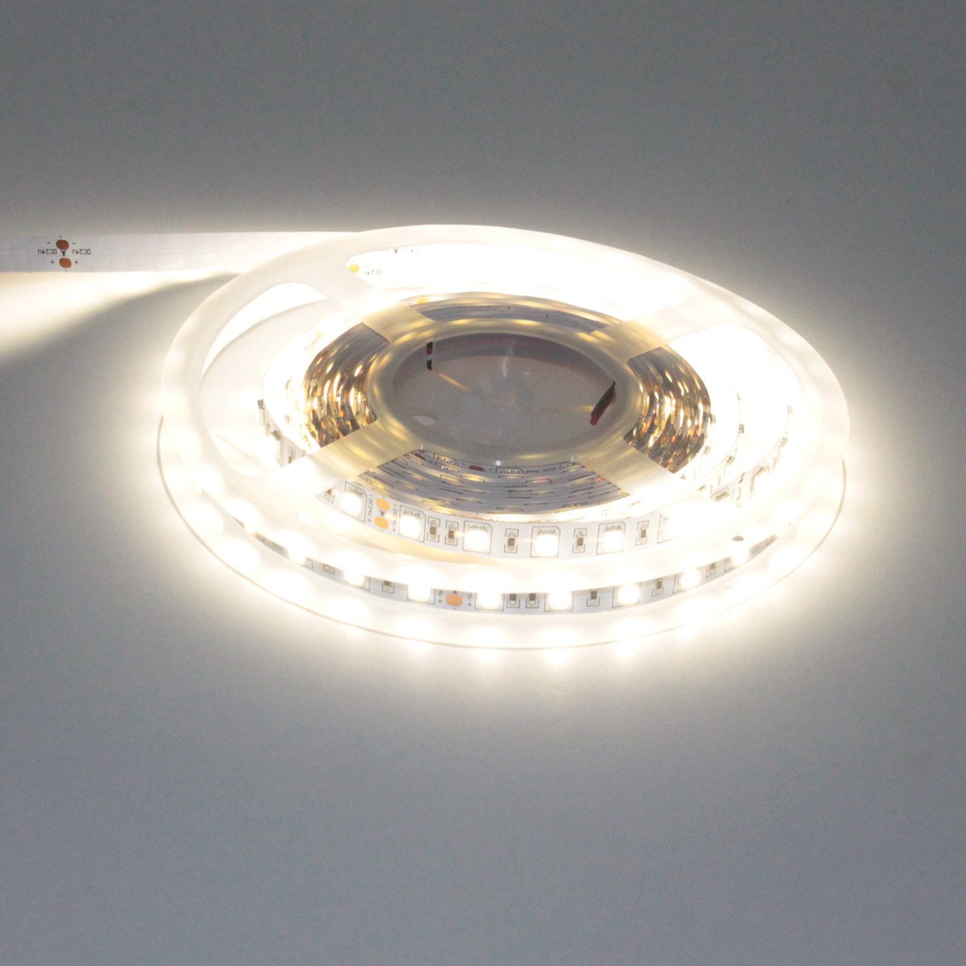 LEDMY Flexible Led Strip Lights UL(E477884) DC 24V 72W SMD5050 300LEDs Led Tape Light Daylight White 4000K 5Meter/ 16.4Feet Using for Gardens, Homes, Kitchen, Car and Bar (Daylight White, 16.4Ft IP20)