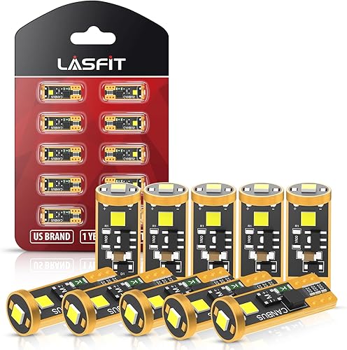 LASFIT 194 bombillas LED de 6000 K, color blanco, T10 168 2825 W5W bombillas LED de repuesto, para luz de mapa de cúpula, luz de puerta, luz de