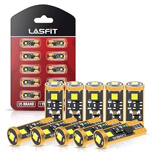 LASFIT 194 LED Bulb 6000K White T10 168 2825 W5W LED Replacement Light Bulbs For Dome Map Light