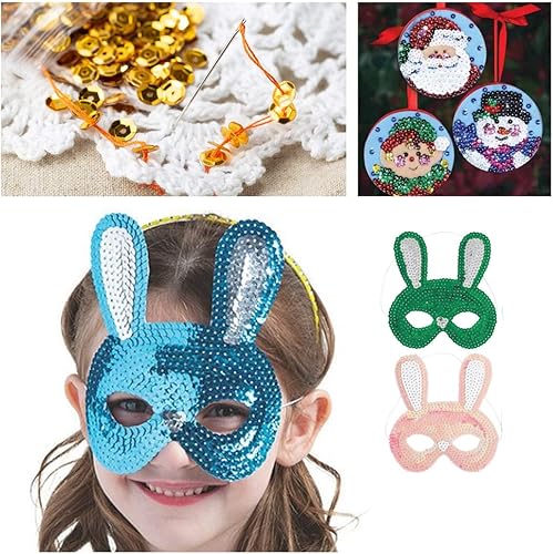 Miniatura 5 de Zhiheng Surtido de 4 tamaños de 0.157in, 0.197in, 0.236in, 0.315in, lentejuelas redondas con agujeros, Paillettes redondas para costura, boda,