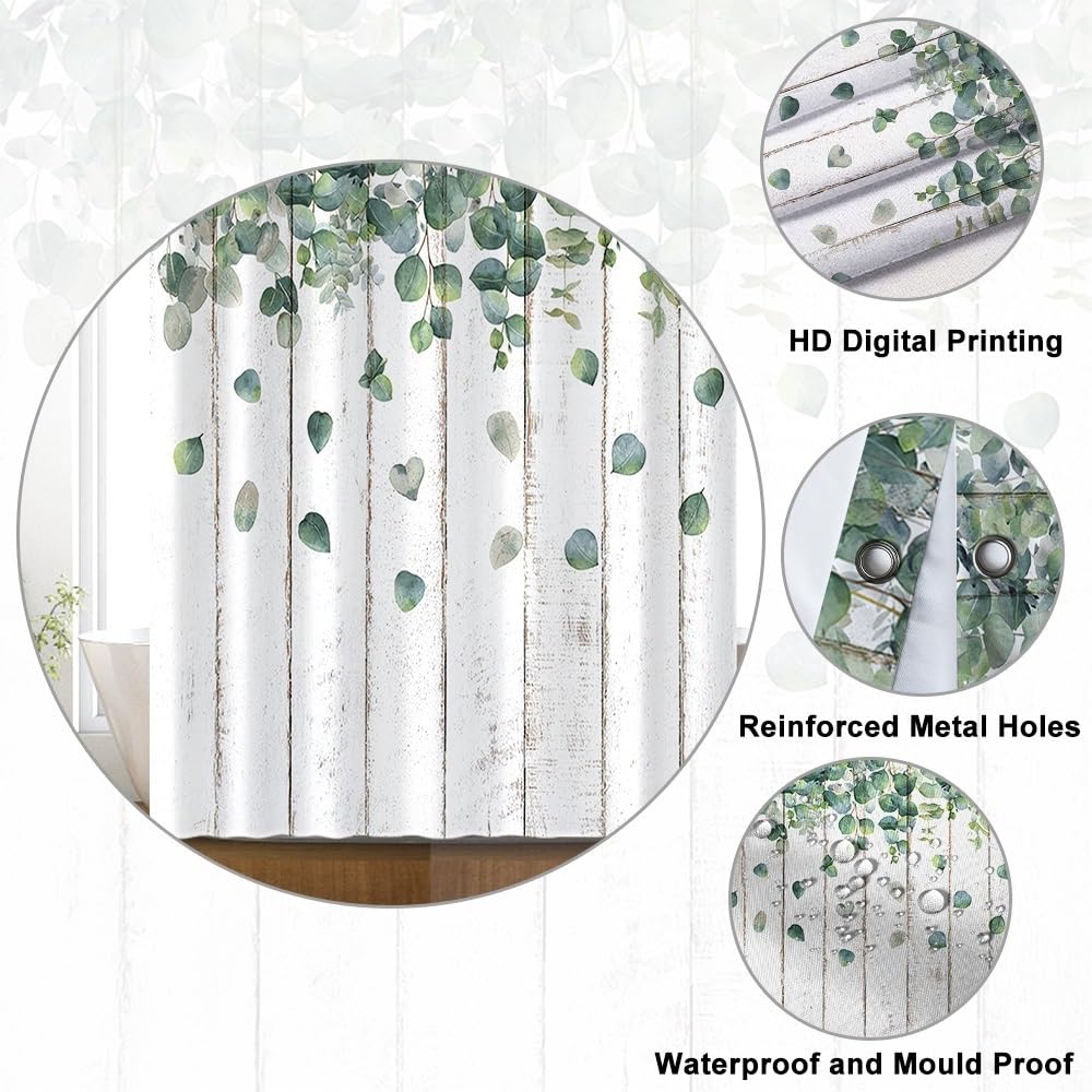 Uiiooazy Green Eucalyptus Shower Curtain - Image 4
