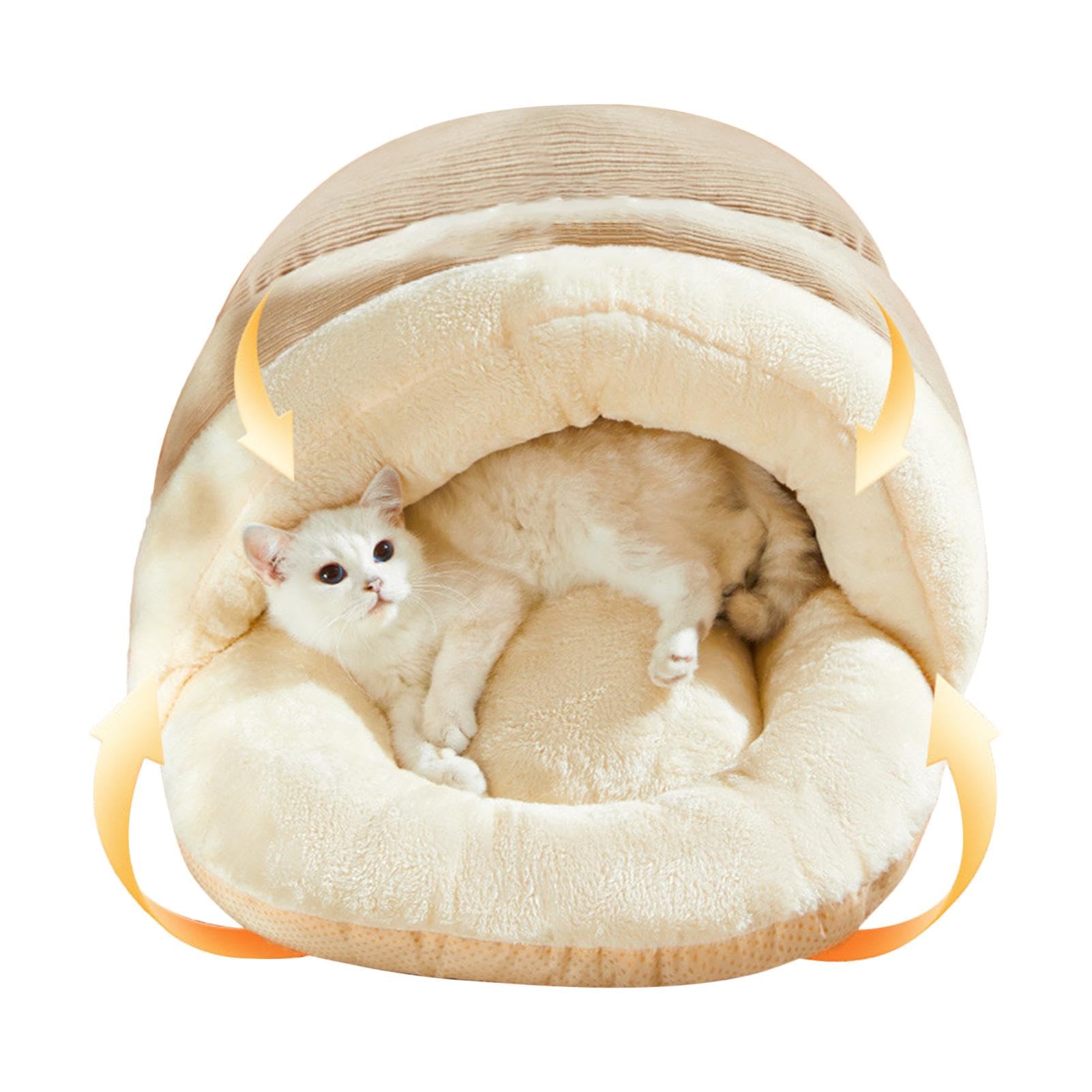 Lit pour chaton en velours côtelé qui protège du froid avec sa doublure en polaire