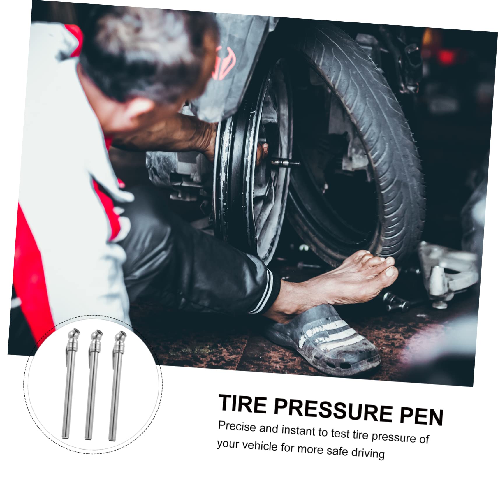 HOLIDYOYO Car Pressure Gauge Digital Tire Pressure Gauge Pen Portable Accurate for Truck Rv Bike