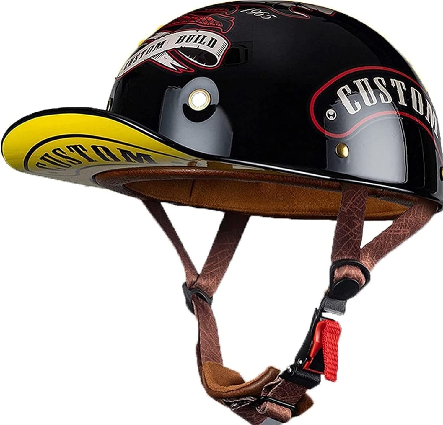 German Style Motorcycle Half Helmet Baseball Cap Open Face