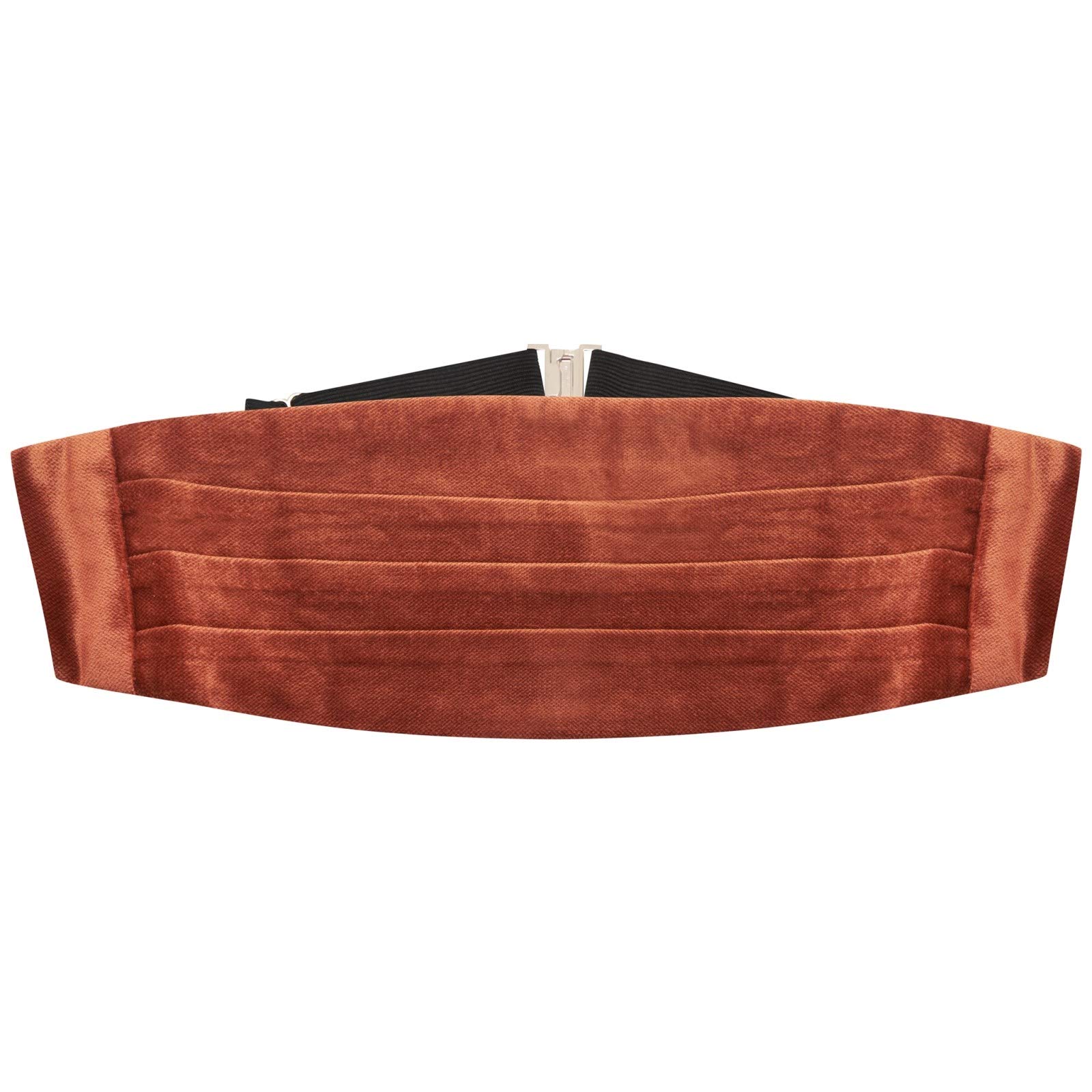 Bronze Textured Velvet Cummerbund, Brown, One Size
