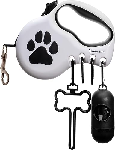 Miniatura 6 de Correa retráctil para perros grandes y extra grandes (hasta 110 libras) - Personalizable, patentado, diseño reflectante, mango ergonómico, incluye