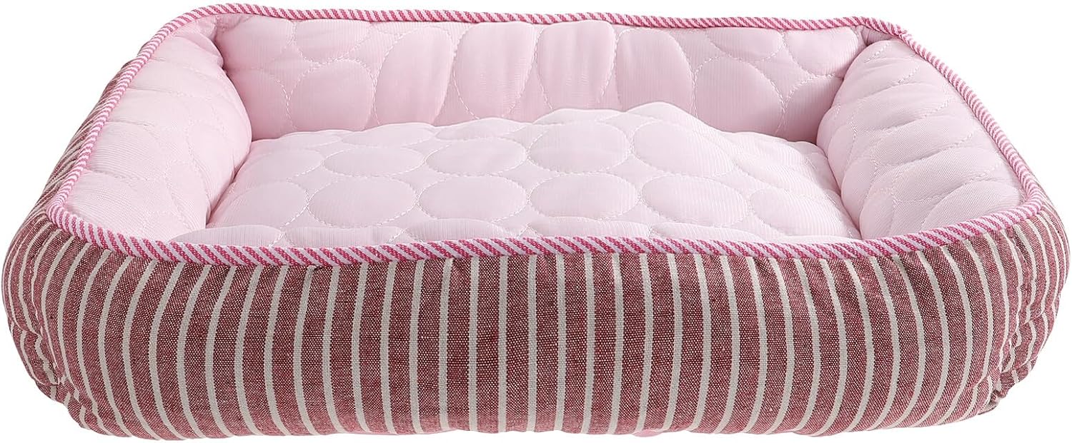SEWACC Pet Cooling Mat and Dog Cooling Pad for Summer Small Pink for Dogs and Puppies